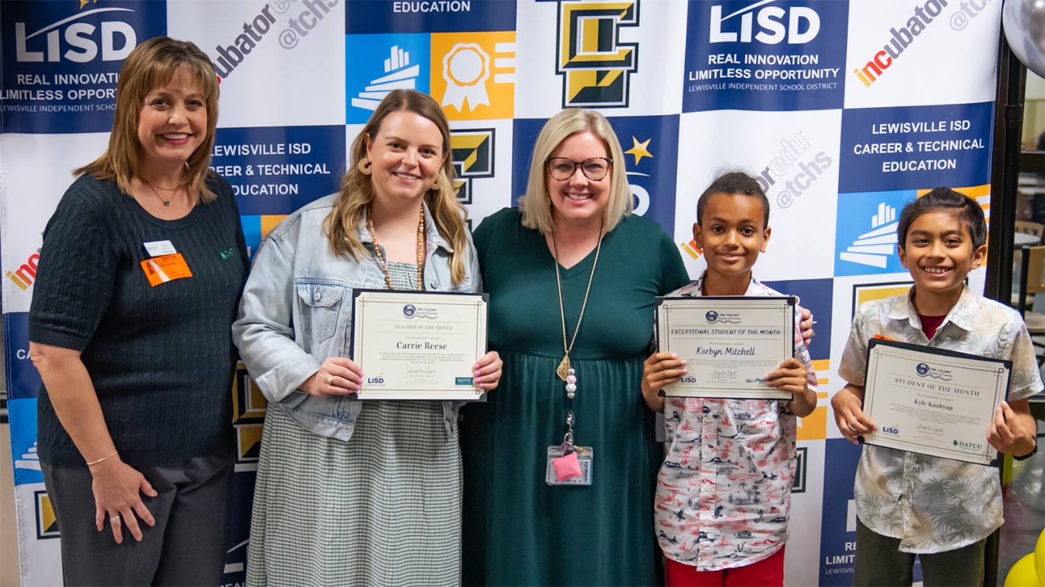  BB Owen Elementary students and staff recognized by The Colony Chamber. April 2025